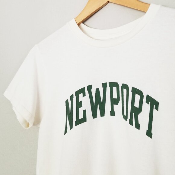 Brandy Melville John Galt Cream New Port Short Sleeve T Shirt Tee 100% Cotton OS - Picture 5 of 10